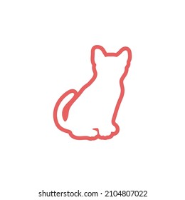 Cat icon design template vector isolated