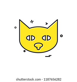 Cat icon design vector 