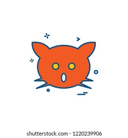 Cat icon design vector 