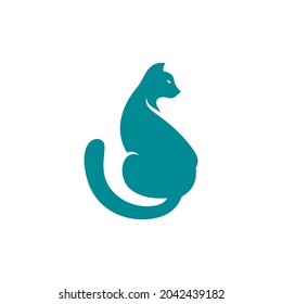 Plantilla de diseño de ilustración vectorial de icono de gato