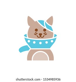 cat icon design, Veterinary pet mascot domestic animal friendship care and lifestyle theme Vector illustration