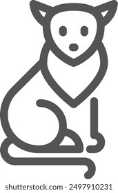 Cat icon. Domestic animal line symbol. Pet sign