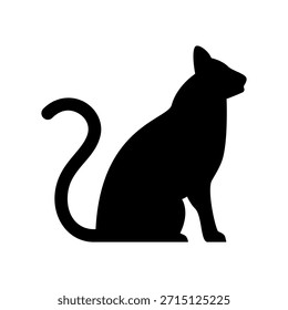 Icono de gato Animales domésticos Estilo de diseño sólido