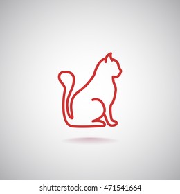 Cat icon Flat.