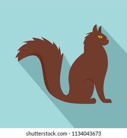 Cat icon. Flat illustration of cat vector icon for web design