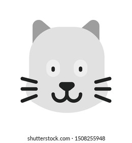 Cat icon in flat style