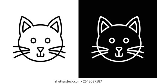 Cat icon Flat style logo vector. perfect for UI designs