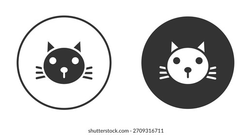 Icono de gato en estilo glifo para Diseño web. Iconos de UI UX