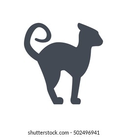 Cat Icon Halloween Solid silhouette