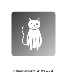 cat icon, cat head vector template illustration logo design