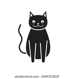 cat icon, cat head vector template illustration logo design