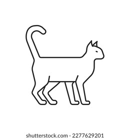 Cat icon. High quality black vector illustration.