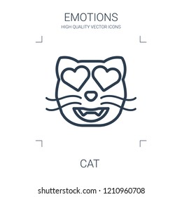 cat icon. high quality line cat icon on white background. from emotions collection flat trendy vector cat symbol. use for web and mobile