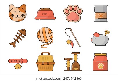 Cat Icon Illustration Set Collection