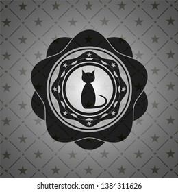 cat icon inside black badge