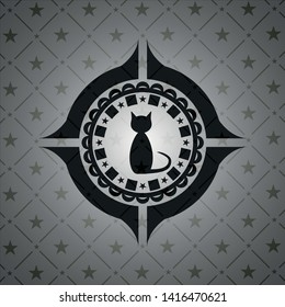 cat icon inside black badge