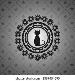 cat icon inside black emblem