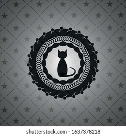 cat icon inside dark badge