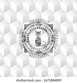 Katzensymbol auf grauem Hintergrund