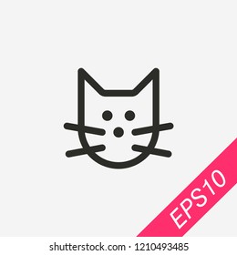 Cat icon isolated on background. Pussy symbol modern, simple, vector, icon for website design, mobile app, ui. Vector Illustration