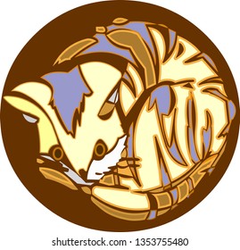Cat icon isolated on white background Vector