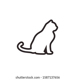 Cat icon isolated on white background