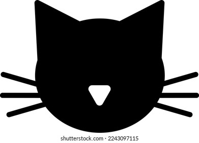 Cat icon isolated on white background . Cat head icon vector