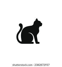 Cat icon isolated on white background