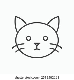 Cat icon isolated on white background