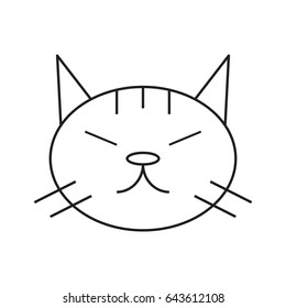 Cat icon isolated on white background. 