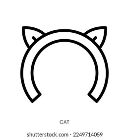 cat icon. Line Art Style Design Isolated On White Background