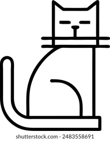 cat icon. Line Icon. Editable Stroke.