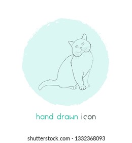 Cat icon line element. Vector illustration of cat icon line isolated on clean background for your web mobile app logo design.