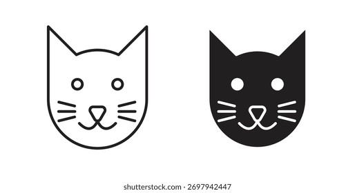 Cat icon line. eps 10 vector illustration