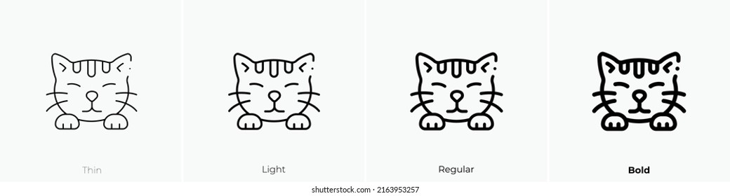 cat icon. Linear style sign isolated on white background. Vector illustration.