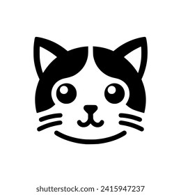 cat icon logo cute animal vector illustration template design