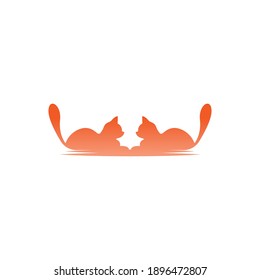 Cat  icon logo design illustration vector template