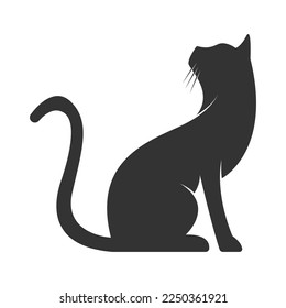 Cat icon logo design illustration