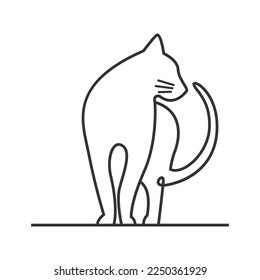Ilustración del logotipo del icono del gato