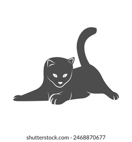 Cat icon logo design template