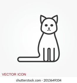 Cat icon. Logo design vector template Flat style.