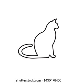 Cat Icon Logo Line Art Design Stock Vector (Royalty Free) 1430498405 ...