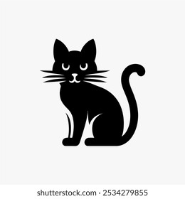Katzensymbol Logo Silhouette Vektor schwarz