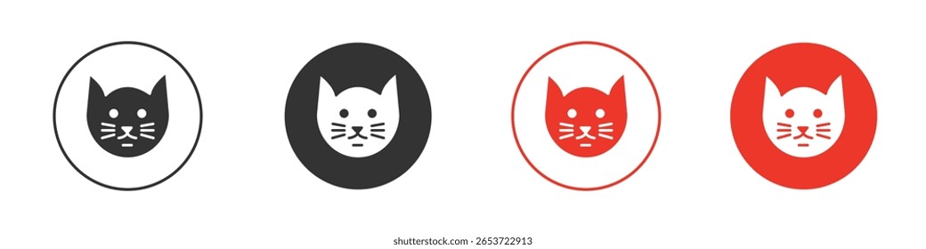Cat icon for logo, vector sign symbol for design