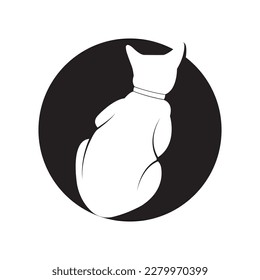 Cat icon logo vector template illustration design