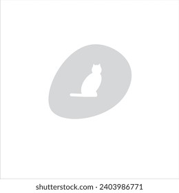 a cat icon on the button. a cat icon in the background.