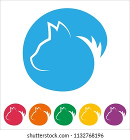 Cat icon  on white background