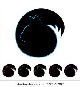 Cat icon  on white background