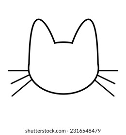 Icono de gato sobre fondo blanco.