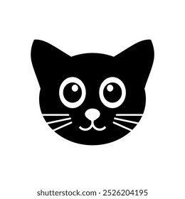 Cat icon on white background. Vector illustration.